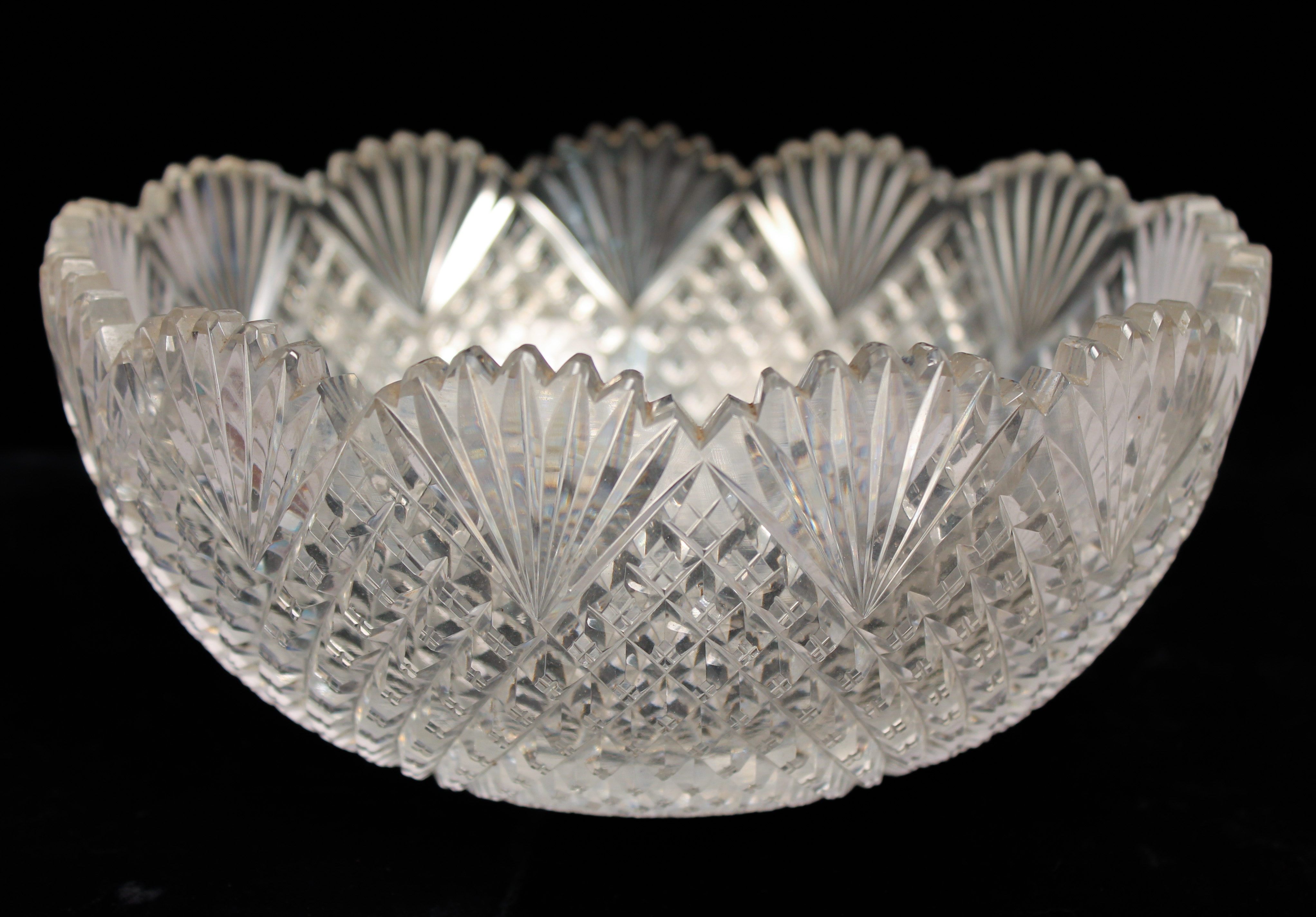 Antique c1900 American Brilliant Period Cut Glass Bowl eBay