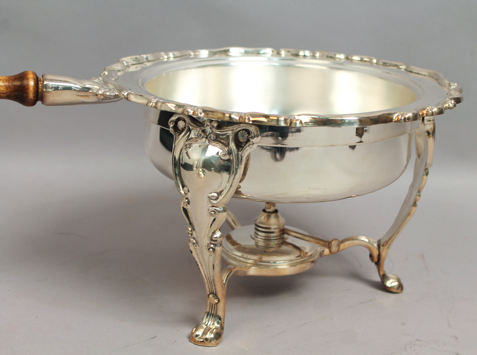 Vintage Rogers Silver SP Alcohol Burner Chafing Dish & Serving Tray W