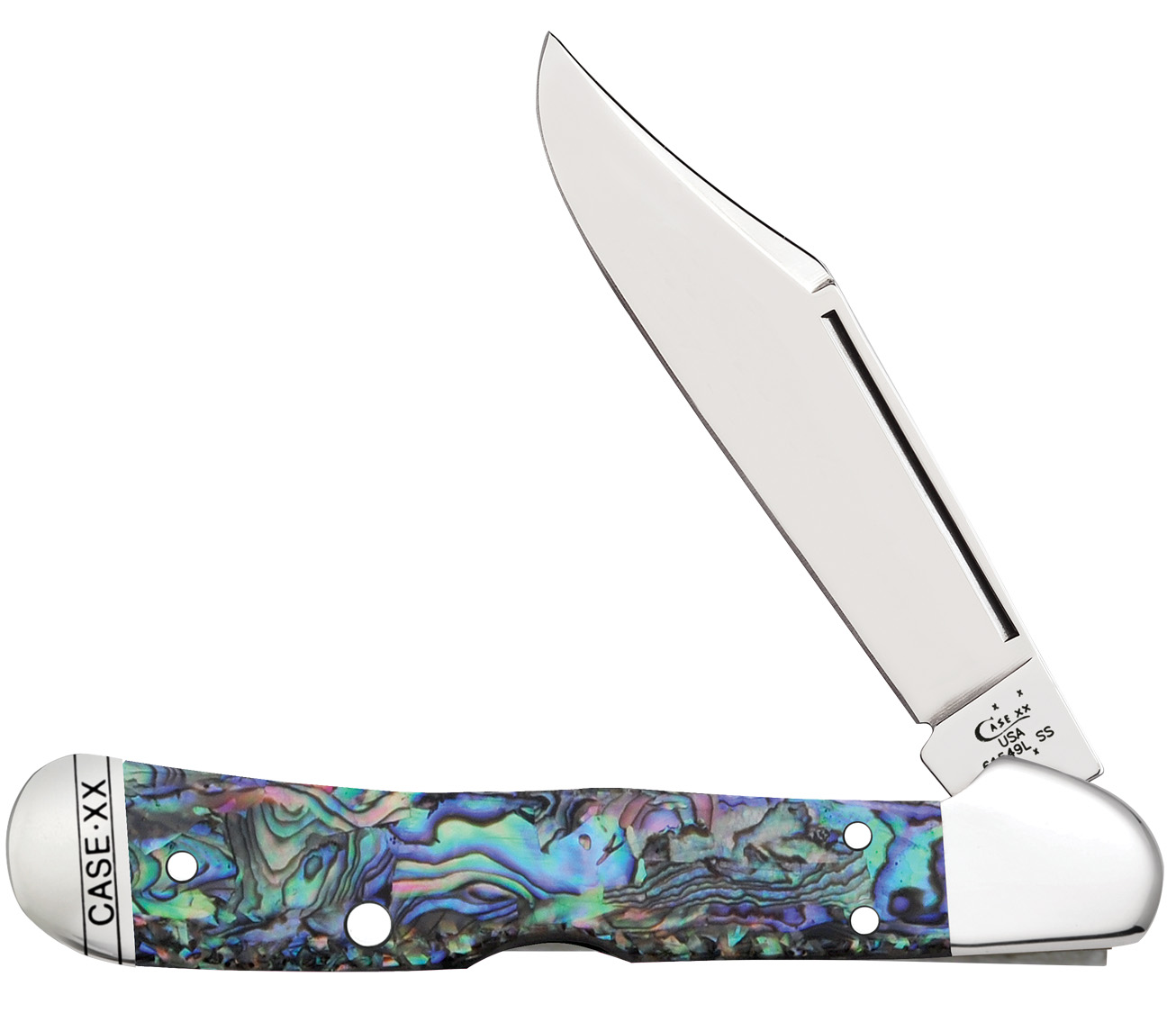 CASE XX Genuine Abalone Copperlock Stainless Pocket Knives Knife eBay