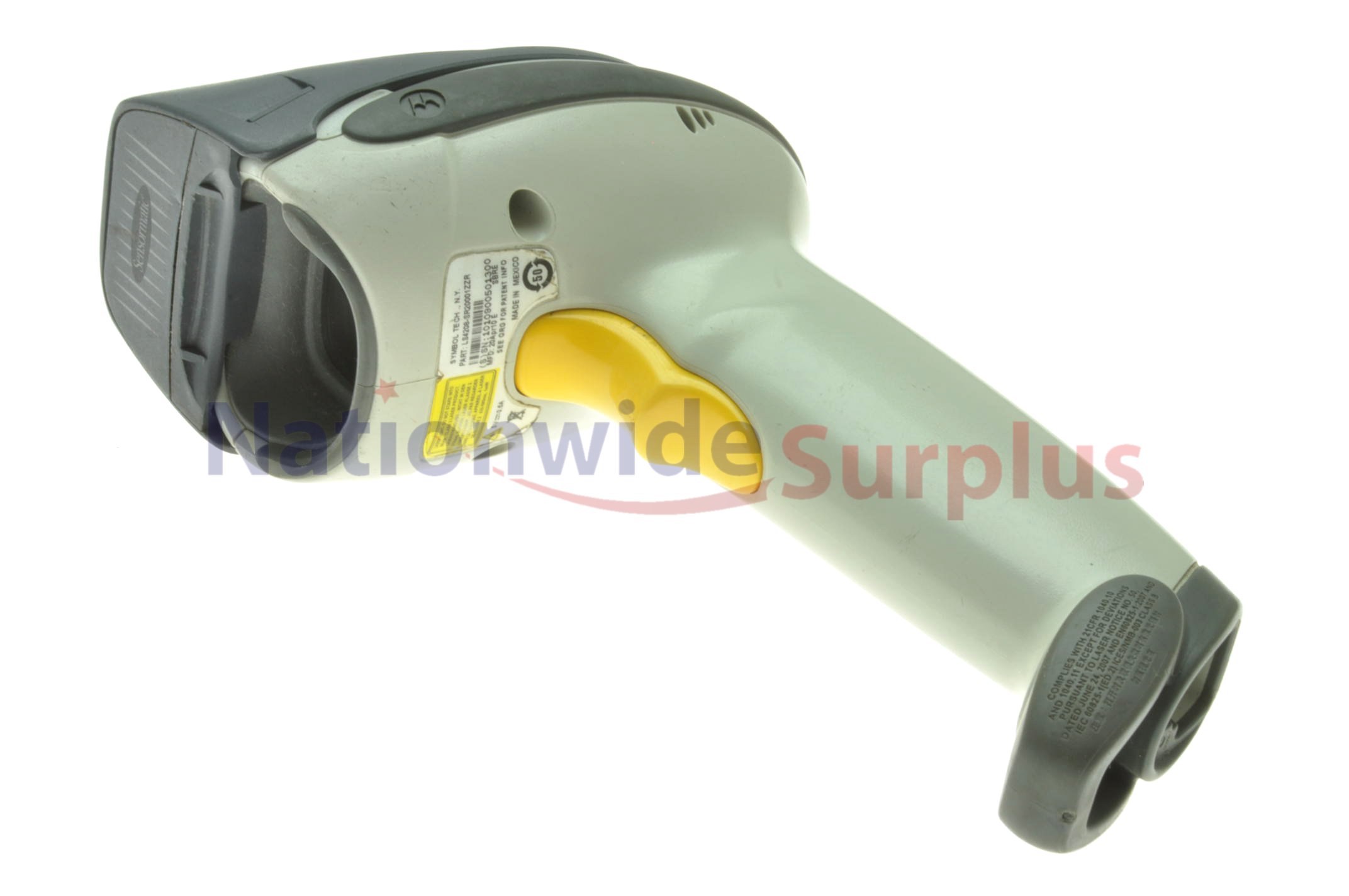 Symbol White Barcode Scanner W/out USB Cable W/ Security Tab LS4208