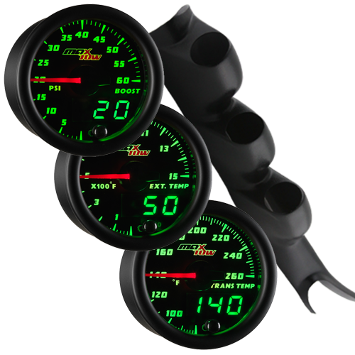 00 07 Chevy Silverado Duramax Gauge Pod Maxtow Boost Pyrometer Trans Temp eBay