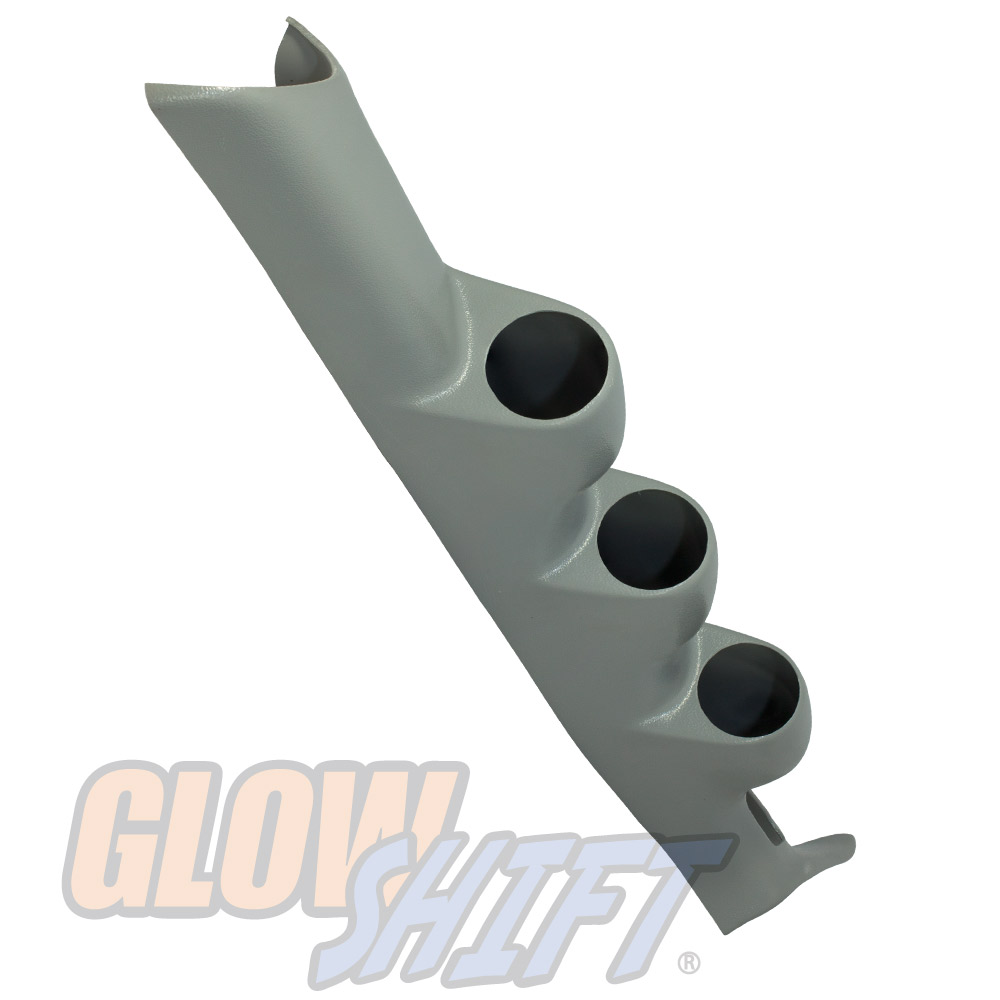 03 08 Mitsubishi Lancer EVO Gray Triple Gauge Pillar Pod 52mm GS