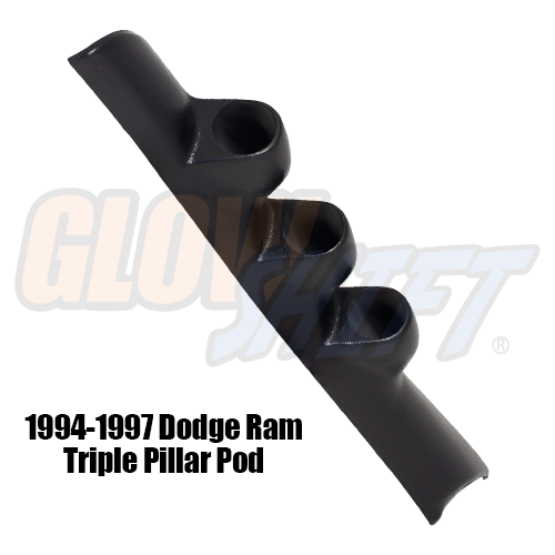 Color-Matched Triple Gauge Pod For 2003-2009 Dodge Ram Cummins - Includes Boost, EGT & Trans Temp Gauges (White Dial)