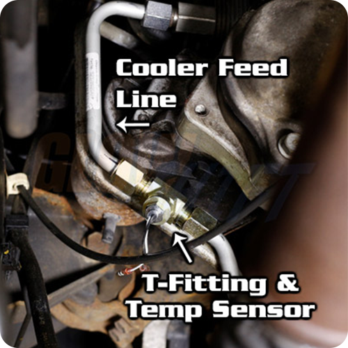 GlowShift Dodge Ram Cummins 1/2" Transmission Line TFitting Adapter