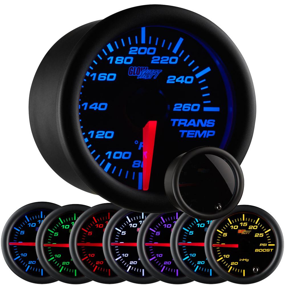 52mm GLOWSHIFT TINTED 7 COLOR LED TRANS TEMP GAUGE w SENDER eBay