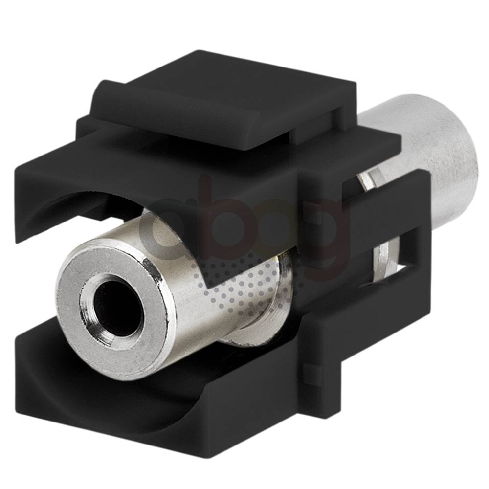 5x 3.5mm Aux Jacks for Keystone Stereo Coupler Audio Cable F to F Black