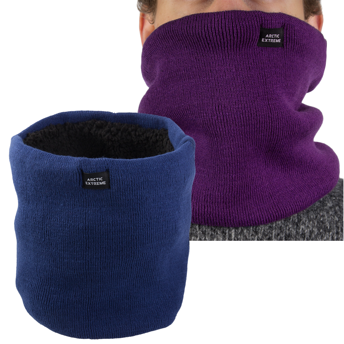 2pk Arctic Extreme Thermal Insulated Fleece Lined Neck Warmers Gaiters