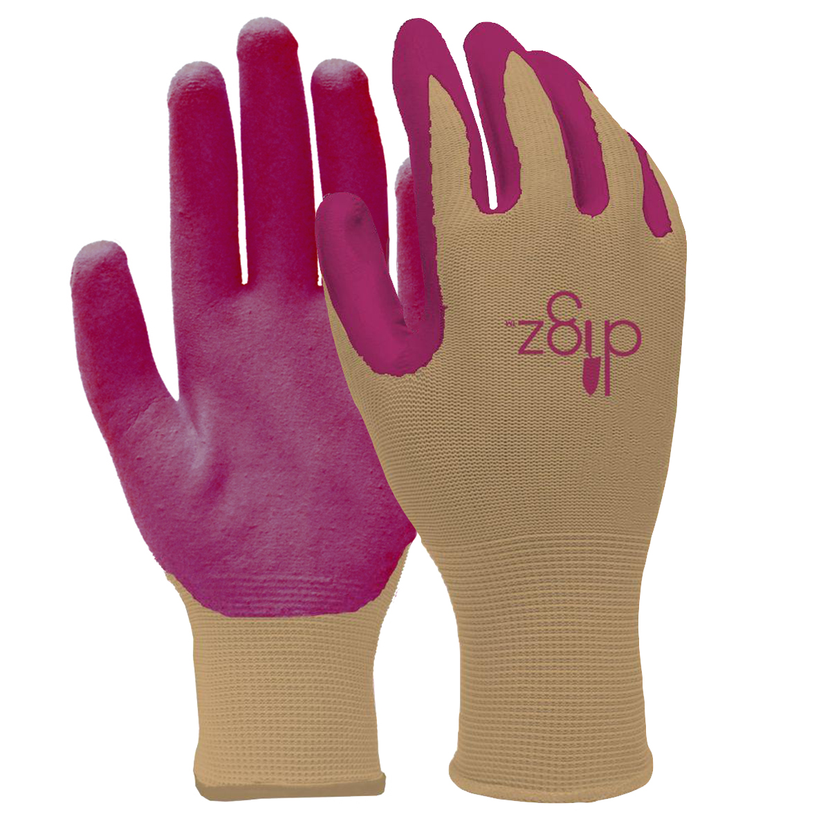 6 Pairs Digz Women Nitrile Coated Gardening Gloves Ladies Yard Lawn