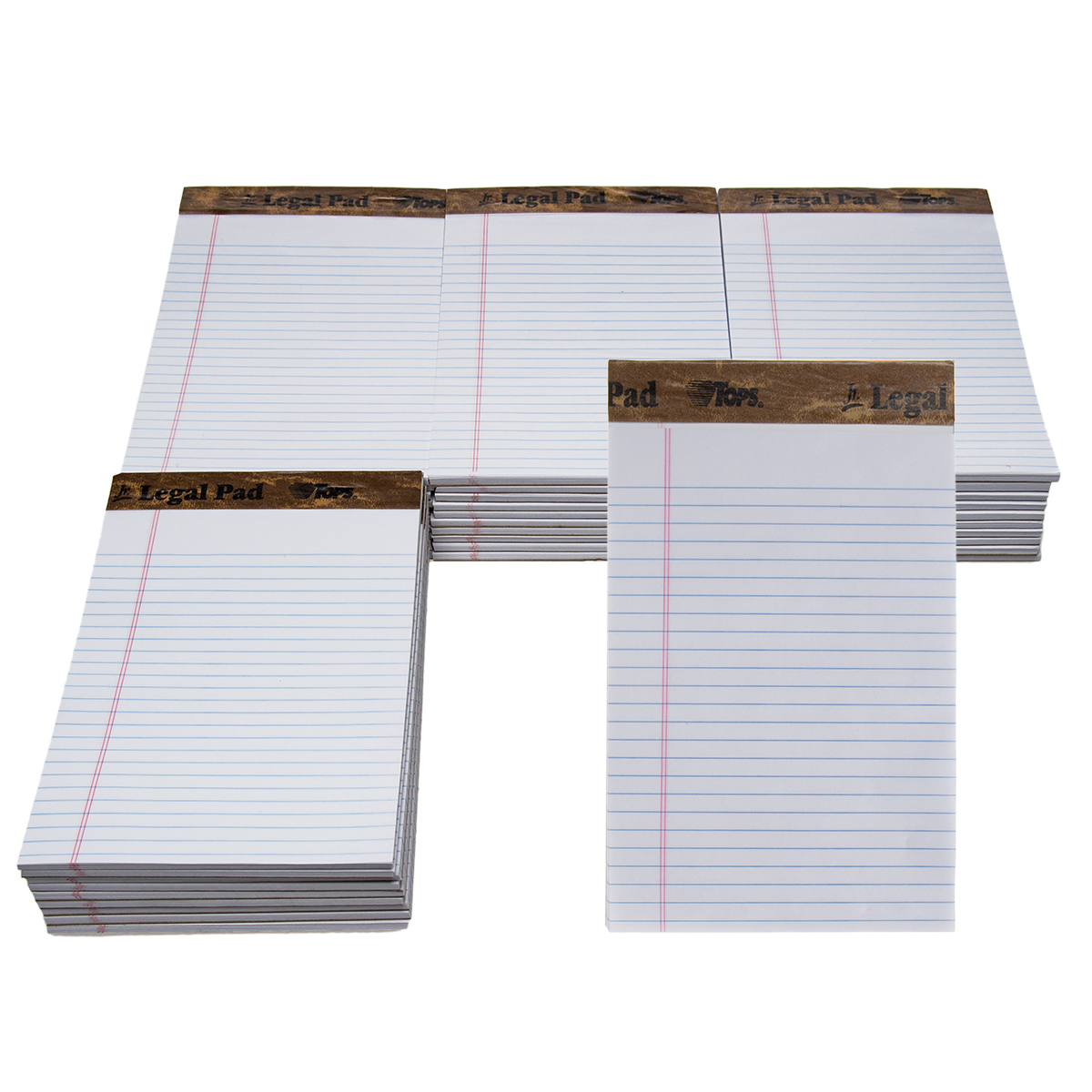 40pk Assorted Small 5x8 Notepads Jr. Legal 50 Sheet Lined Office
