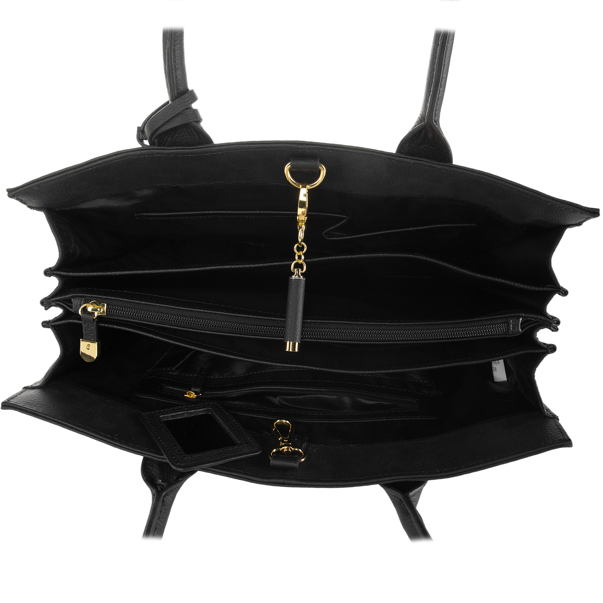 Joy & Iman Genuine Leather Hollywood Glamour Handbag Satchel Large Tote