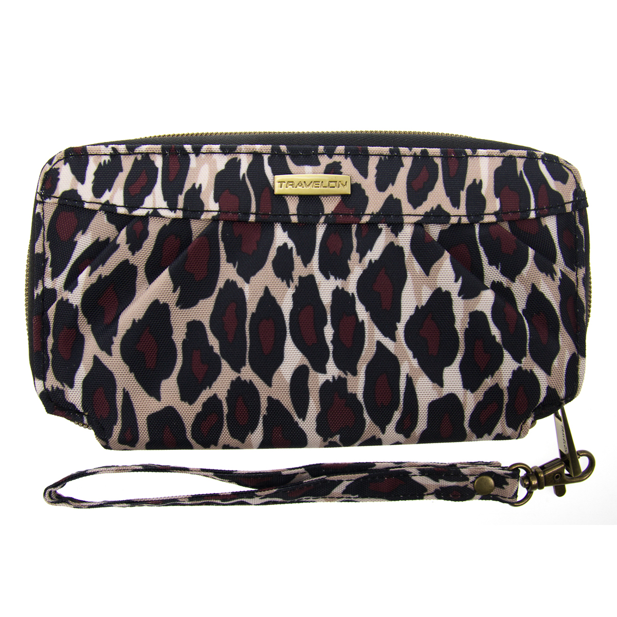 Women’s Travelon RFIDBlocking Wallet Zip Clutch Phone Wristlet Purse