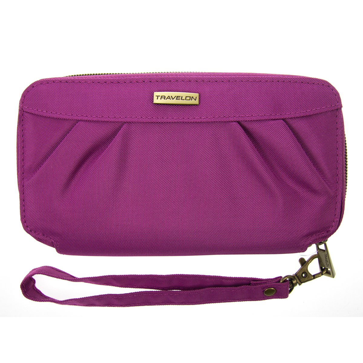 Women’s Travelon RFIDBlocking Wallet Zip Clutch Phone Wristlet Purse