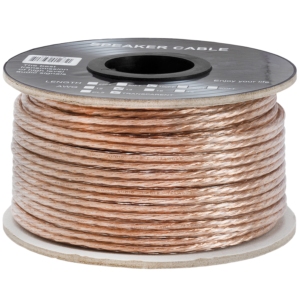 Speaker Wire Cable 14 Gauge High Quality Car Home Theater Audio 50FT