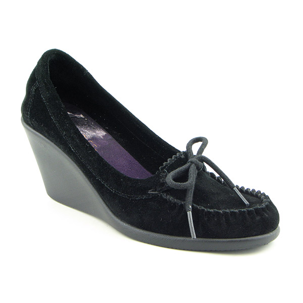 AEROSOLES Togather Wedges Loafers Black