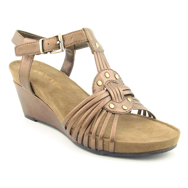 AEROSOLES Lighthouse Wedge Sandals Bronze