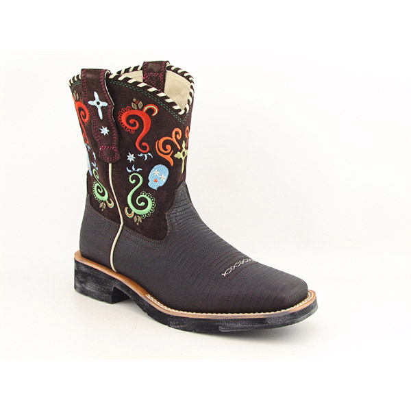 Ariat Showbaby Fiesta Boots Cowboy Shoes Brown Womens
