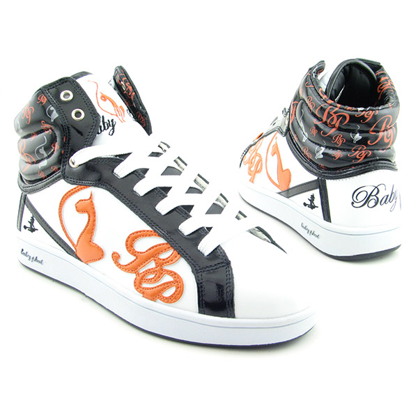 BABY PHAT Super Cat Witch High Lace Up Shoes White