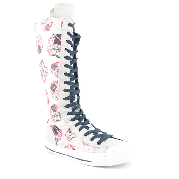 BABY PHAT Monoamour Knee High Boots Gray