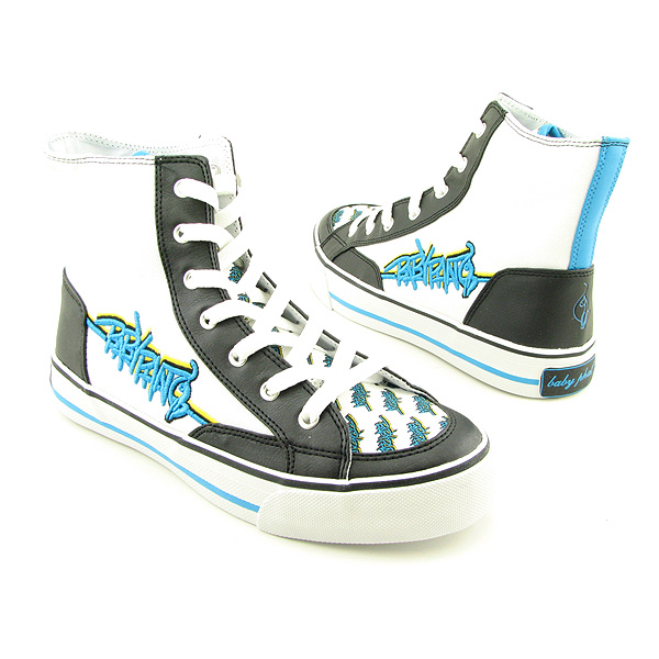 BABY PHAT Super Cat Grafitti Vulc Mid lace up Shoes Black