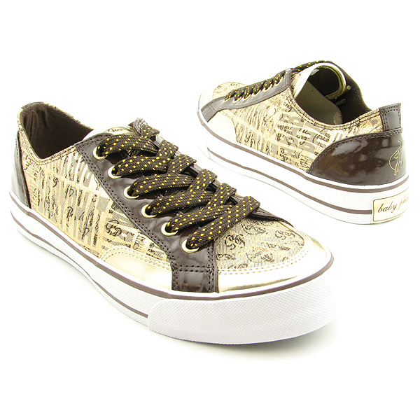 BABY PHAT Logo Babe Lo Lace Up Shoes Brown