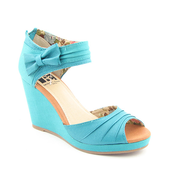 BC FOOTWEAR Grandfather Clock Wedges Aqua