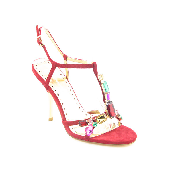 BCBGENERATION Lisa Strappy Open Toe Shoes Red