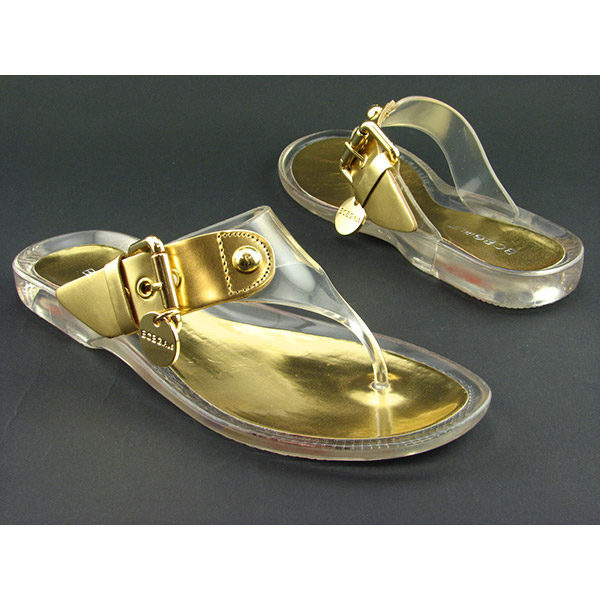 BCBGIRLS March Flip Flops Gold