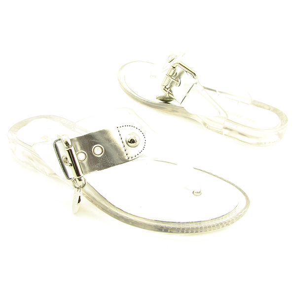 BCBGIRLS March Flip Flops Silver