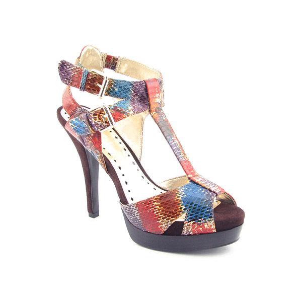 BCBGIRLS Devona Platform Ankle Strap Shoes Orange
