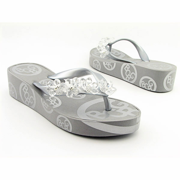 BCBGIRLS Fairly Thong Sandals Silver
