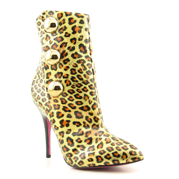 BETSEY JOHNSON Ricci Ankle Boots Gold
