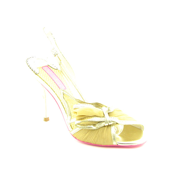 BETSEY JOHNSON Gemma Sandals Slingbacks Gold