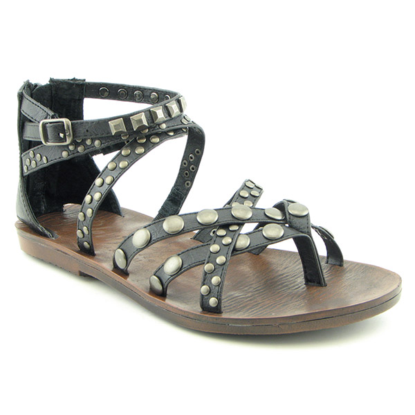 BLOWFISH Makai Sandals Strappy Shoes Black Womens
