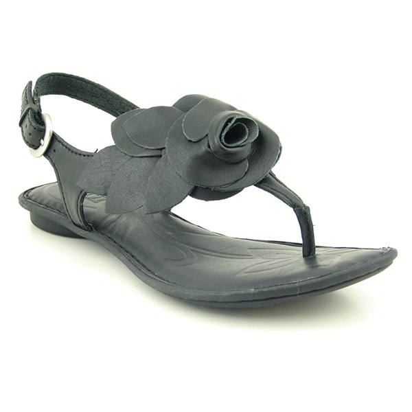 BORN Smooch Sandals Thongs Shoes Black Womens