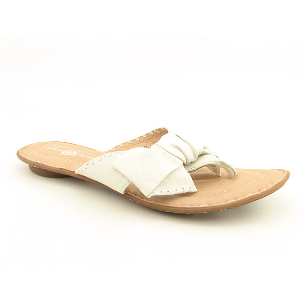 Born Crown Betsey Flip Flops Shoes White Womens