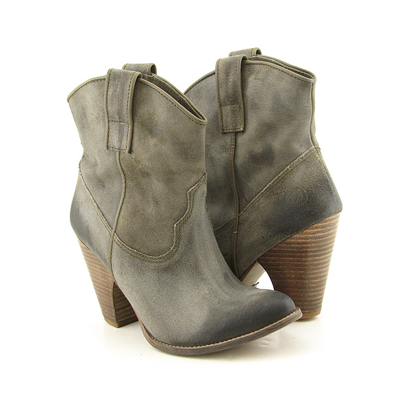 BRONX Hick Ory Ankle Boots Gray