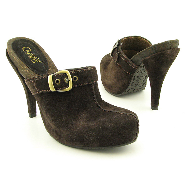 CARLOS SANTANA Funky Clogs Mules Heels Brown