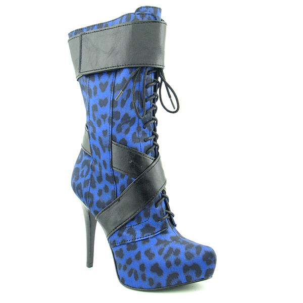 CARLOS SANTANA Coqueta Boots Calf Blue