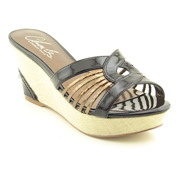 CHARLES DAVID Shimmies Wedges Brown