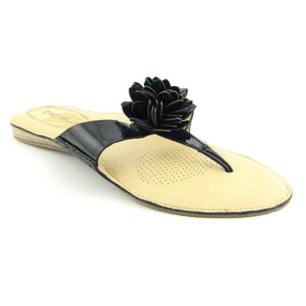 CIAO BELLA Dino Flip Flops Black