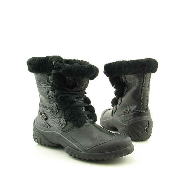 CLARKS Bold Crystal Boots Black