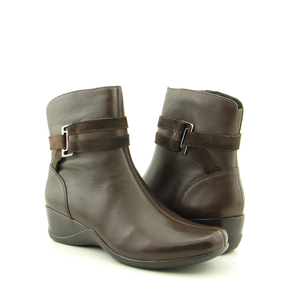 CLARKS Embrace Love Ankle Boots Brown