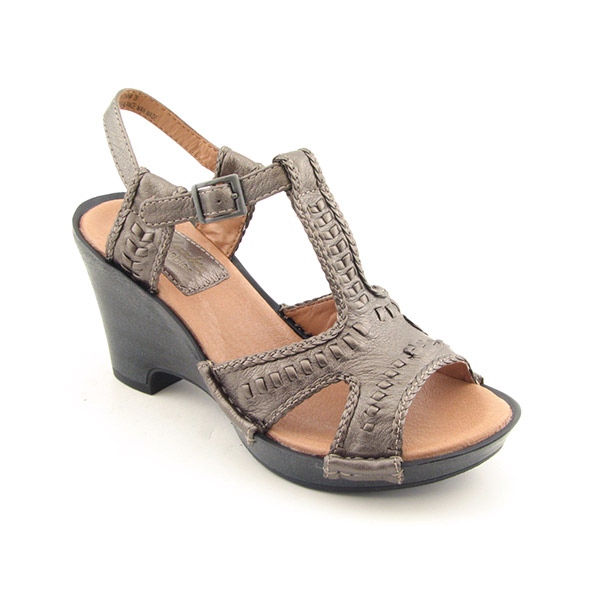 CLARKS Luster Weave Platform Wedges Gray