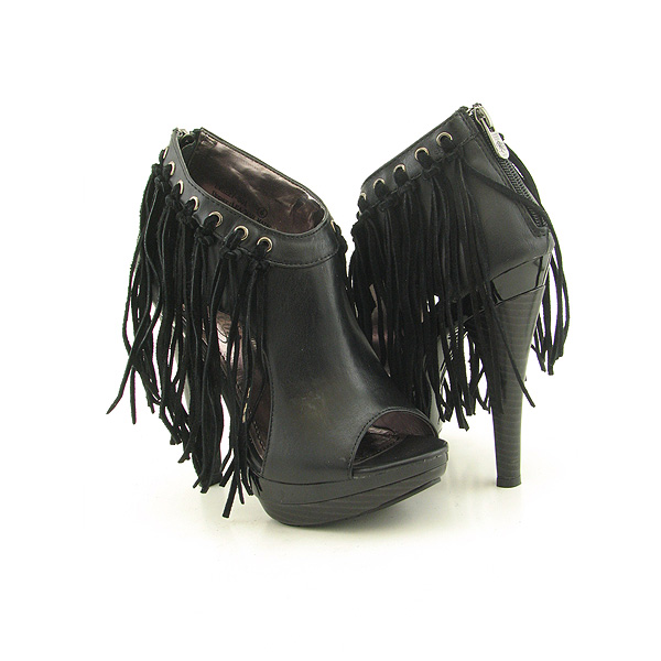 DEREON Pear Grey Ankle Boots Black
