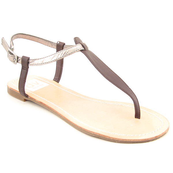 DOLCE VITA Dewey T Strap Sandals Brown