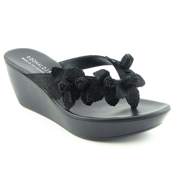 DONALD J PLINER Ciss Platforms Wedges Shoes Black