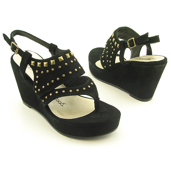 DR SCHOLLS Mabel Platform Wedges Black