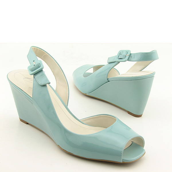EASY SPIRIT Isola Slingbacks Wedges Aqua