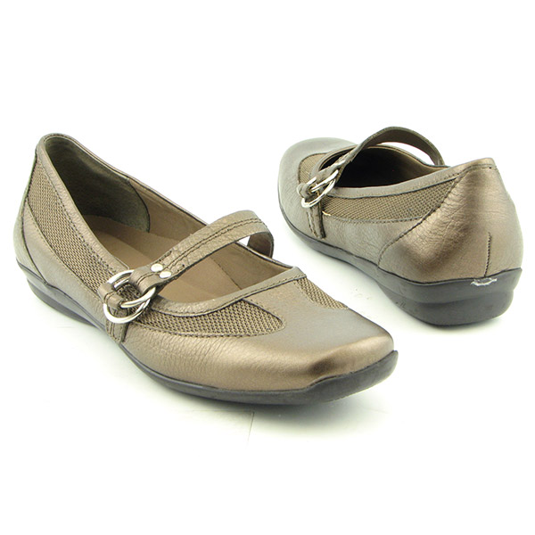 EASY SPIRIT Allegra Flats Mary Janes Shoes Bronze