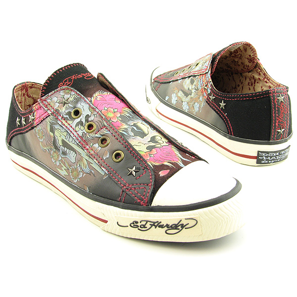ED HARDY Lowrise Corduroy Sneakers Black